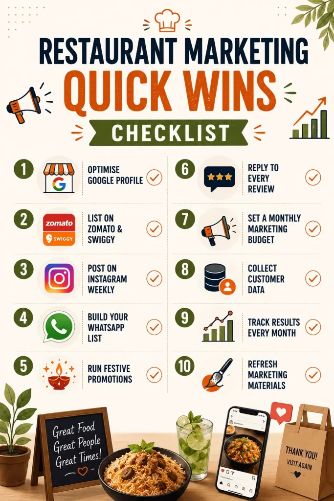 Restaurant Marketing Quick Wins Checklist